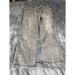 Breathe Mens Workwear Utility Pants Charcoal Grey Straight Leg Size 34x27